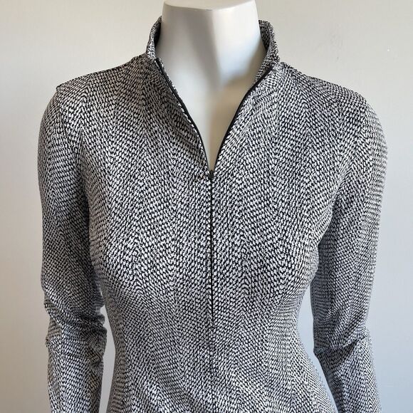 Athleta Size Small Delancey Textured Half Zip Long Sleeve Dress Athleisure - Picture 2 of 14